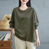 Dimanaf 2025 Women Plus Size Pullover Long Sleeve Solid Tops Tees Spring O-Neck Casual Lady Loose Shirt