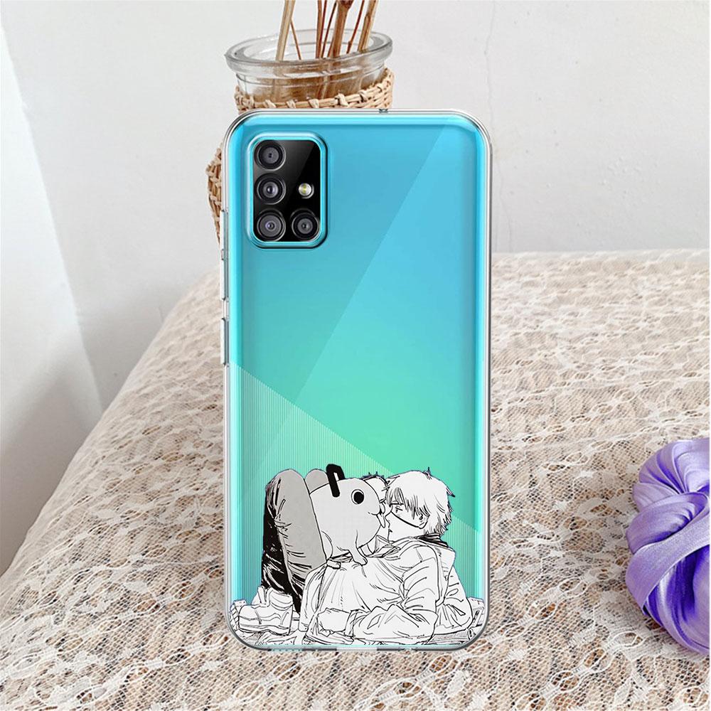 Soft Case For Samsung Galaxy A52 A12 A51 A32 A21s A22 A71 A31 A41 A53 A13 A02s A11 A72 A33 Clear Phone Cover Chainsaw Man Power
