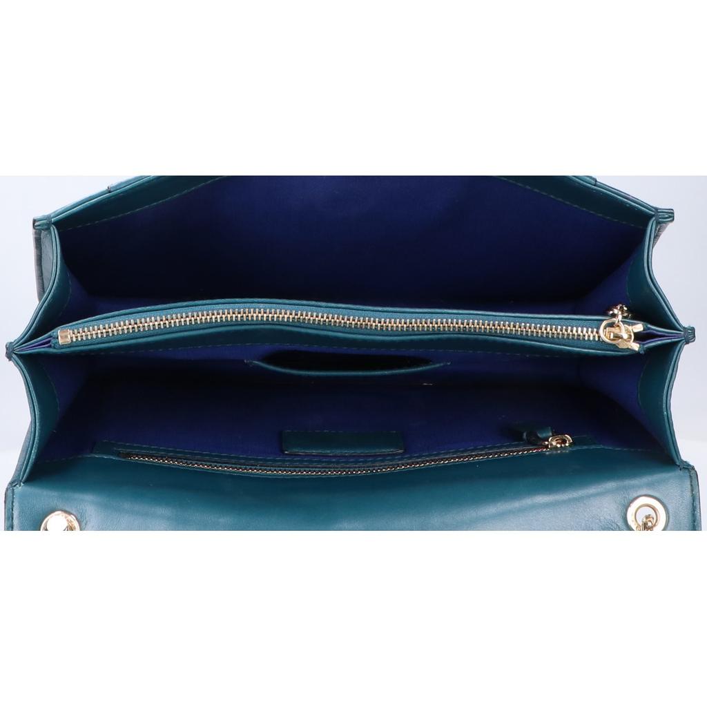 BVLGARI Serpenti Forever Calf Leather Chain Shoulder bag greenUsed