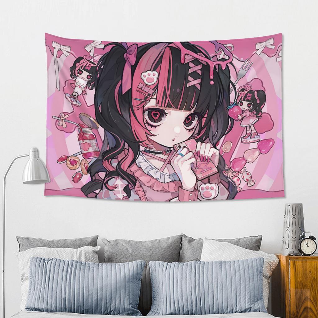 Colorful Anime Girl Tapestry Room decoration Home Decoration Tapestry Decor Accessories Cute Room Decor