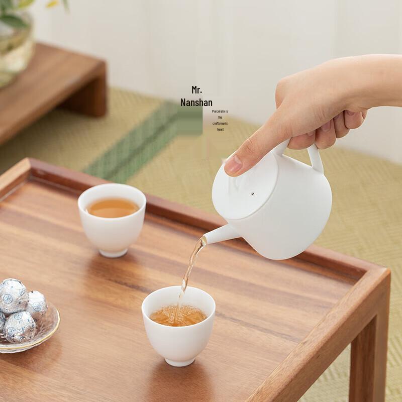 Nanshan Mr. Mutton-Fat Jade Glaze Gongfu Teapot