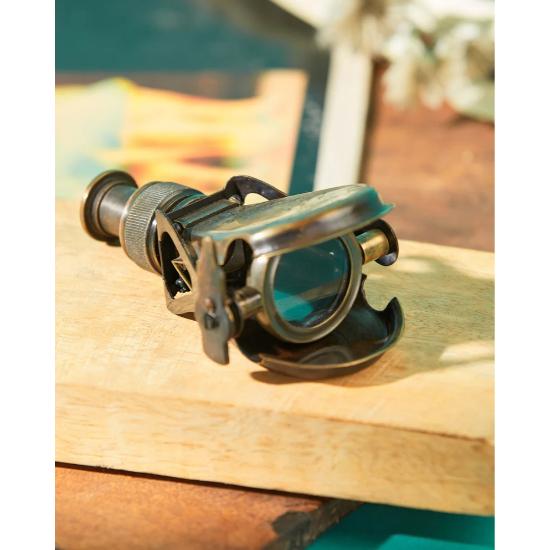 Antikes Sammlerstück aus Messing Monokular und Fernglas, Vintage nautisches Monokular
