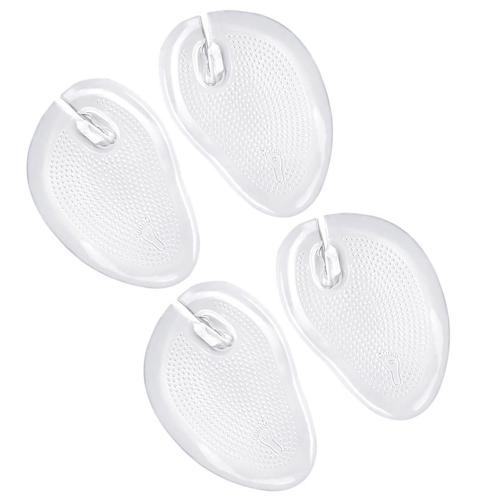4pcs Insoles Comfort Healthy Material Non Slip Invisible Cushions Metatarsal Forefoot Pads Reusable Washable Toe Inserts