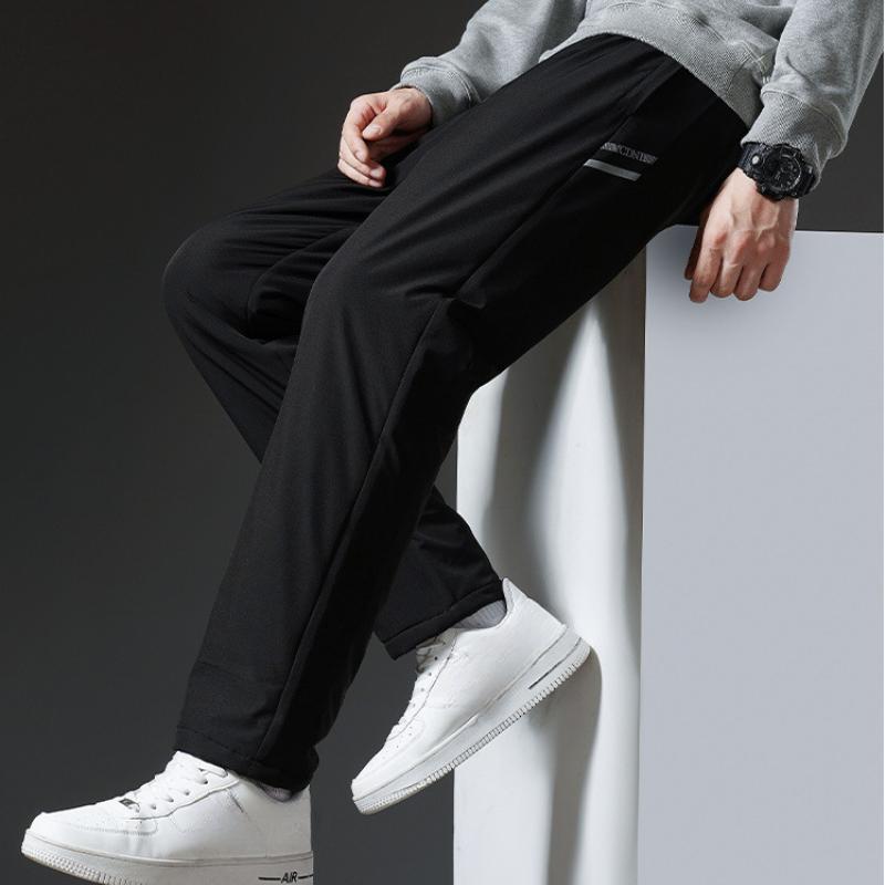 

Men s Plus Velvet Pants In Autumn and Winter Thick Down Cotton Pants Wearing Windproof Casual Sports Lamb Velvet Trousers Men M чорний