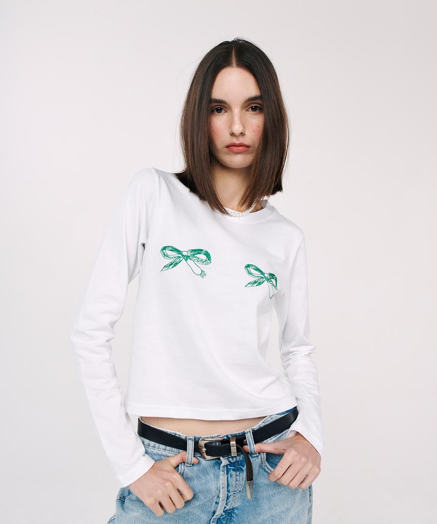 TWENTY FOUR T White Ribbon T-Shirt