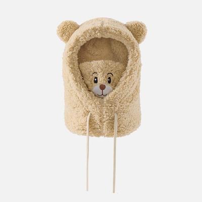 Winter Warm Bear Poggle Hat Fur Hood Neck Warmer