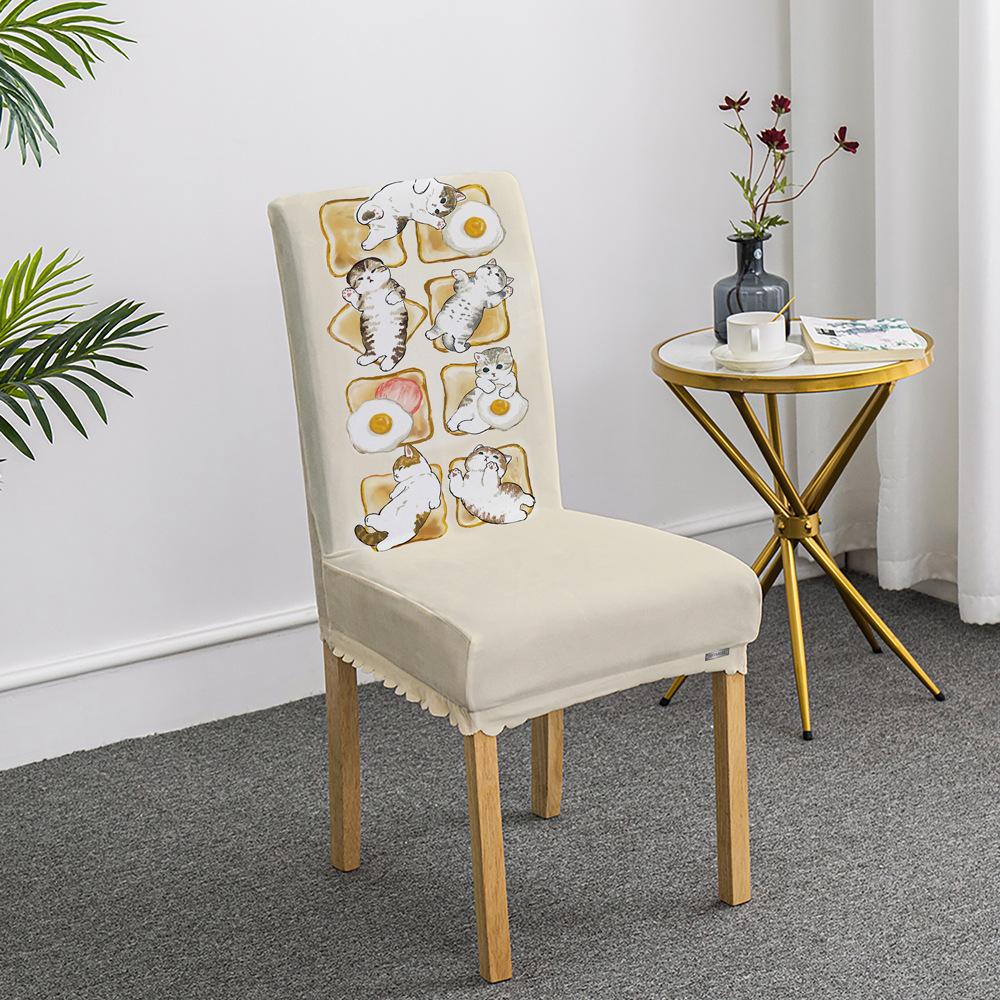 Cartoon Ausflug Welpen Stuhlset Esstischdecke Haushalts Sitzbezug Stuhlkissen Elastisch Niedlich All-inclusive Neues Modell