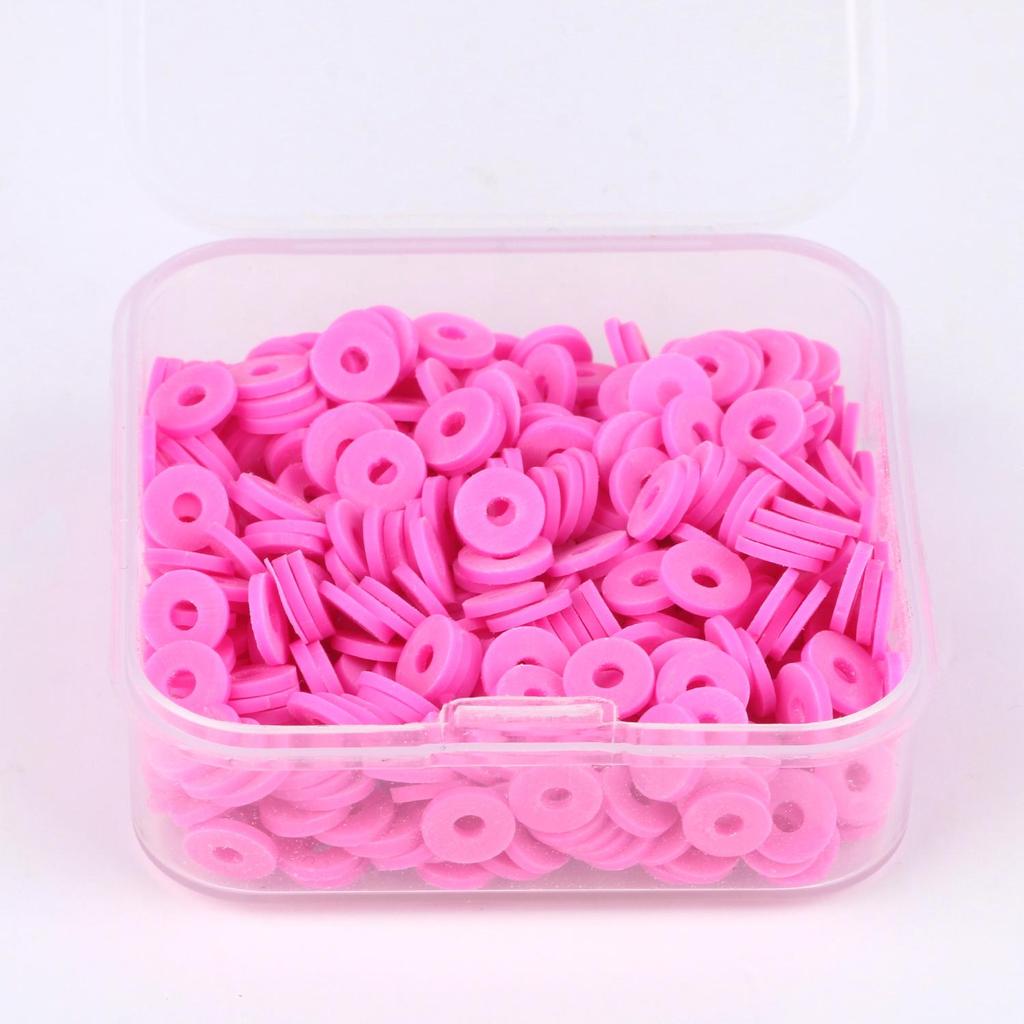 500pcs 6mm Clay Beads Slice Polymer Clay Spacer Beads Chip Disk Round Heishi Beads For Jewelry Making DIY Handmade Accessories