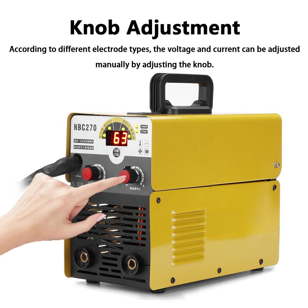 3 in 1  Mig Welding Machine Semi-Automatic Inverter Tig Argon Arc Gas-Less Mig Welder Synergy MIG ARC TIG Welder 31.5*15.5*23cm