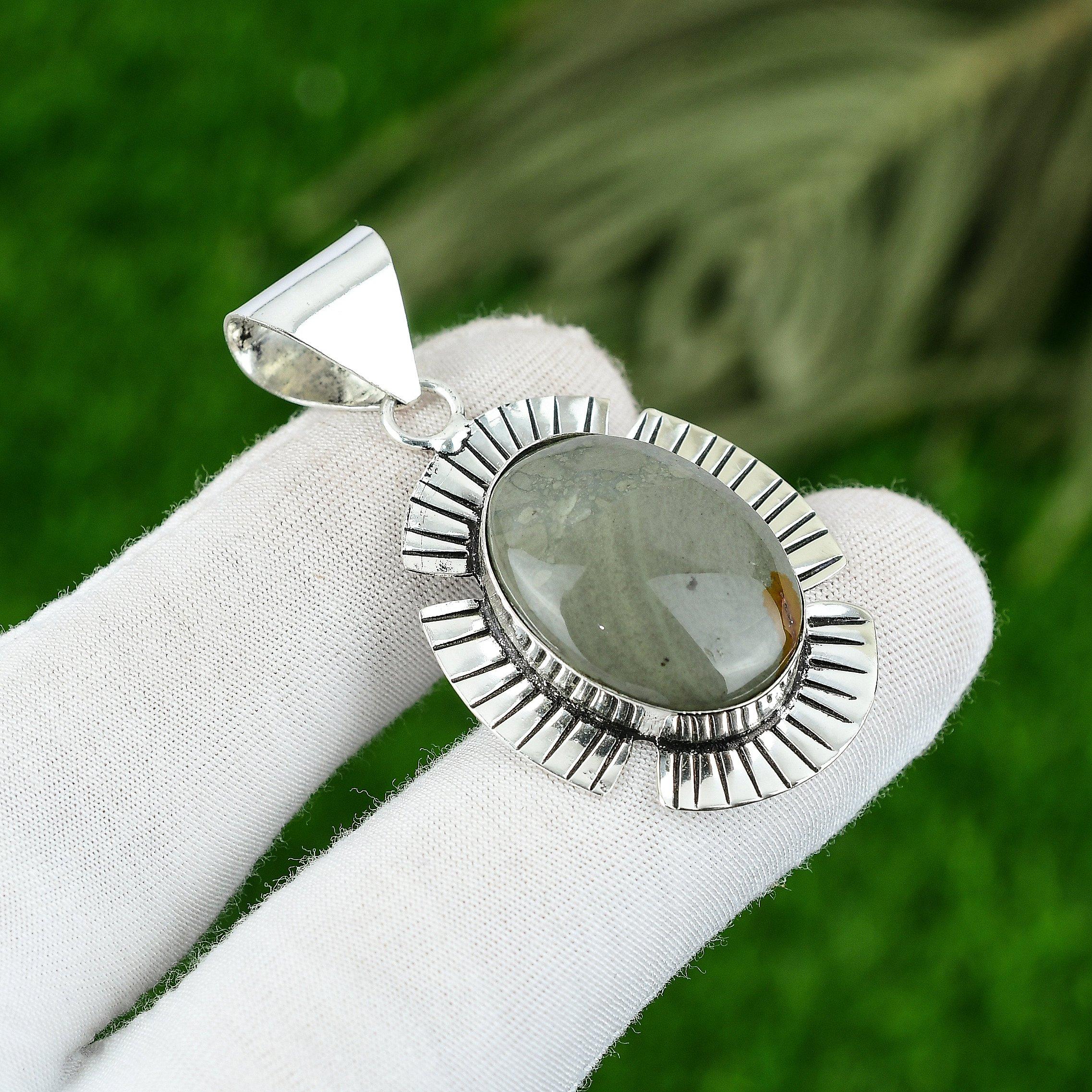 

Friendship Day Deal 925 Sterling Silver Natural Polychrome Jasper Trendy Pendant