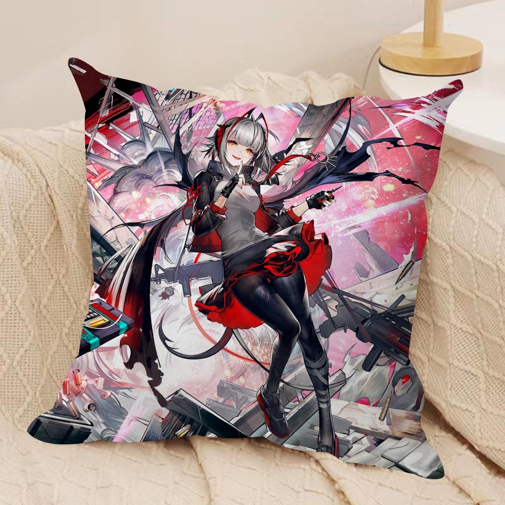 game AArknights Cushion Cover Soft Plush Fabric DoubleSided Printed Cushion Covers for All Seasons Home Decor