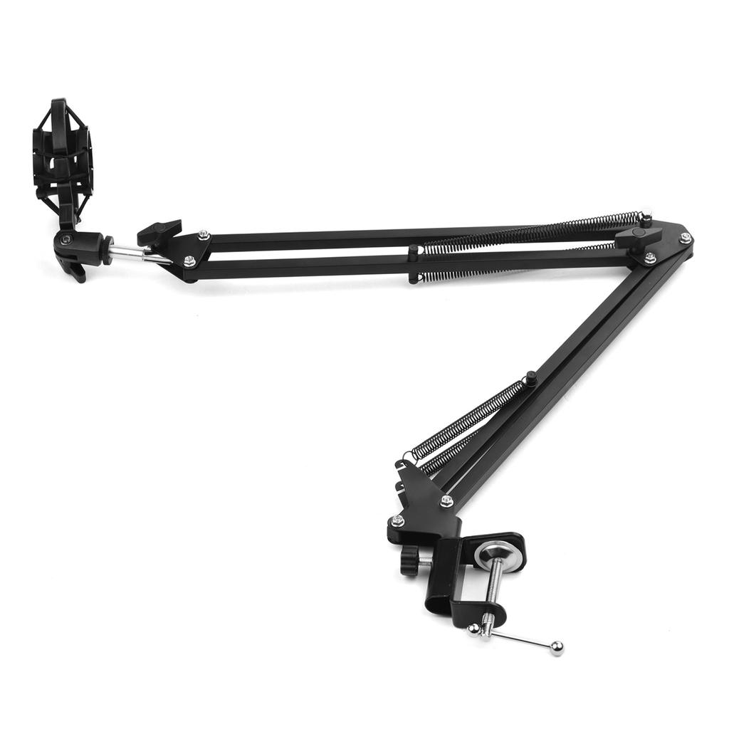 Adjustable Foldable Microphone Stand H  Duty Metal Mic Arm Bracket with Shock Proof Holder Windshield Pop Filter for