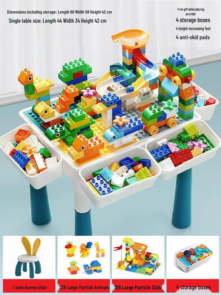 2026 New Model: Children's Educational Building Block Table, Multifunctional Puzzle Game for Ages 3-6