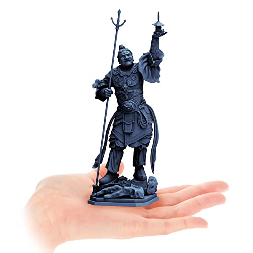 Kaiyodo Artpla ART PLA Four Heavenly Kings Statue, Tamonten, Approximately 160mm Tall, Non-Scale, Unpainted, Unassembled Plastic Model Kit AP009
