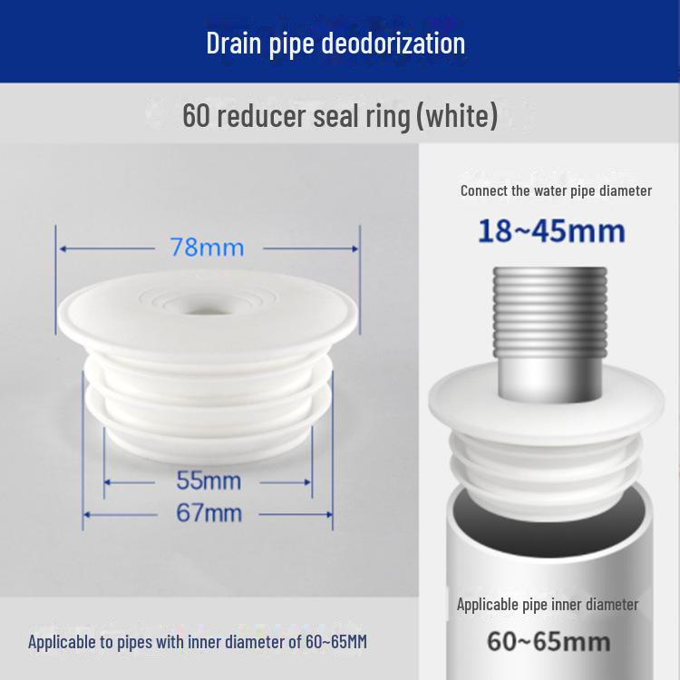 Silicone Deodorant Seal for Kitchen and Washing Machine Drain Pipes