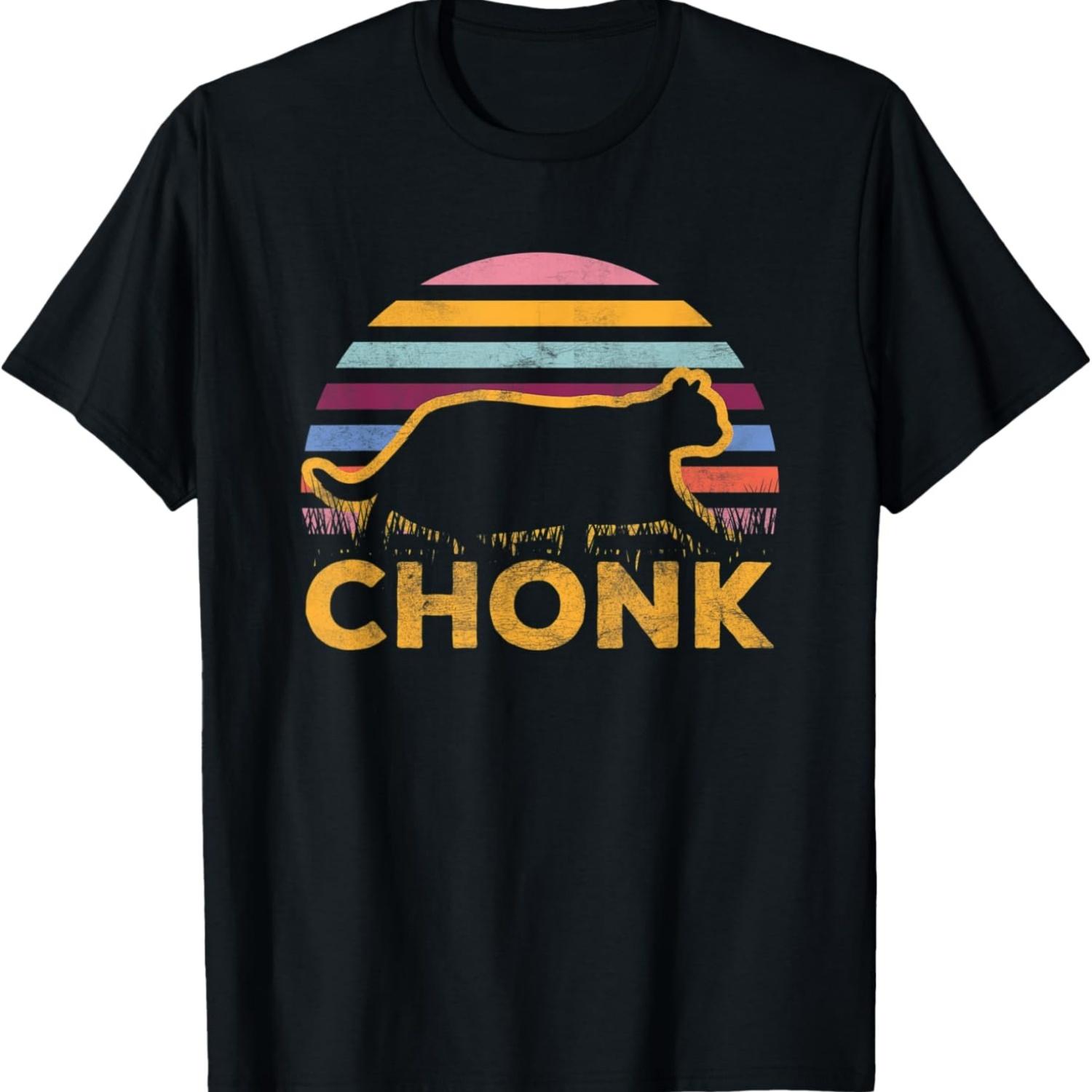 Chonk Funny Big Fat Cats Meme T-Shirt S