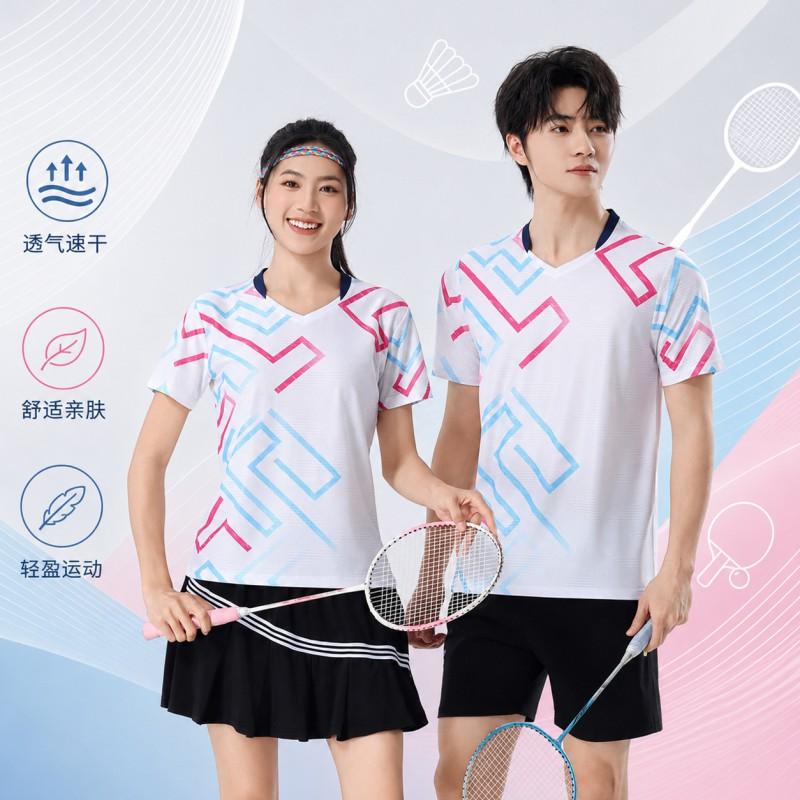 Quick-Dry Badminton Set Men Women Youth Sportswear Short Sleeve Top Shorts Skirt Training Competition Uniform