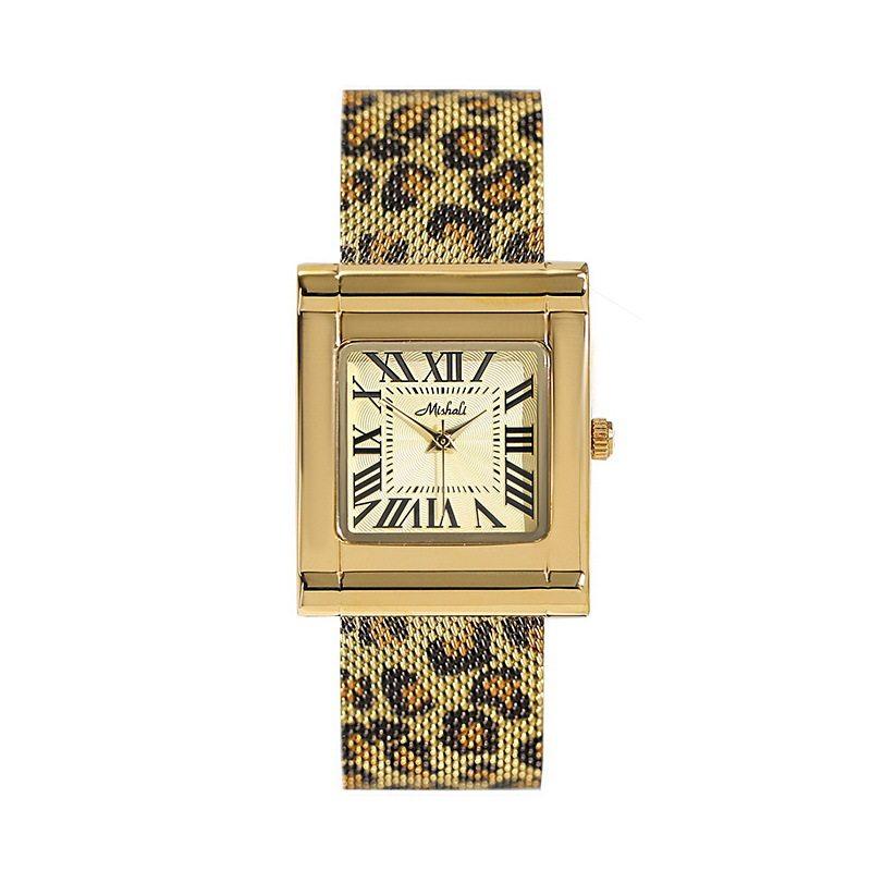 New Kai Leopard Print Women'S Watch, Stainless Steel Strap, Large Dial, Stylish And Trendy, Retro And Unique Women'S Watch