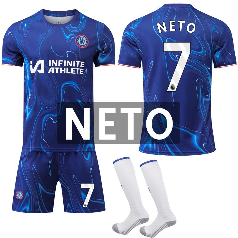 2024-25 Chelsea Football Jersey Set Jersey No. 20 Palmer 7 Neto 14 Felix Jersey Spot