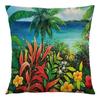 Summer Beach Landscape Retro Cushion Cover 45x45cm Polyester Pillowcase Home Decor Sofa Chair Waist Cushion Cushion Cover