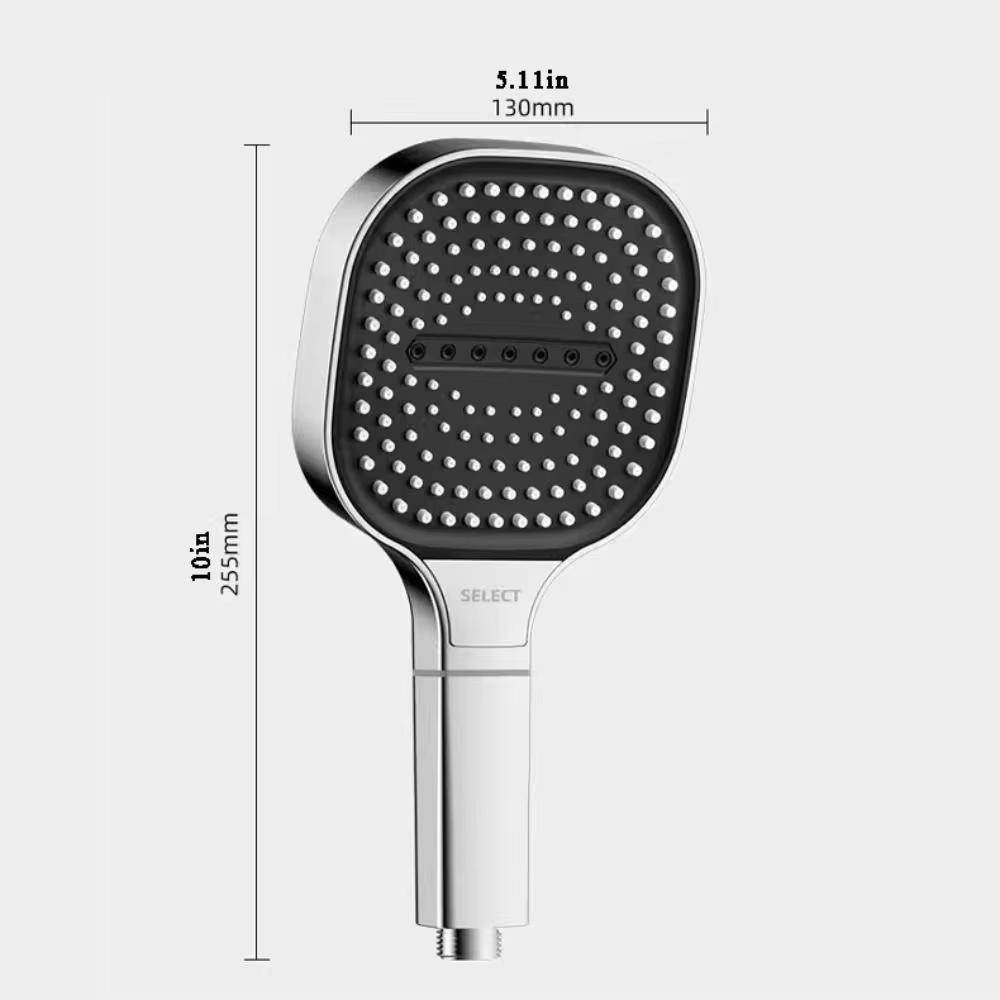 New 13cm Large Panel Shower Head Adjustable 3 Modes High Pressure Massage Shower Head Filter Element Bathroom Accessories Tools