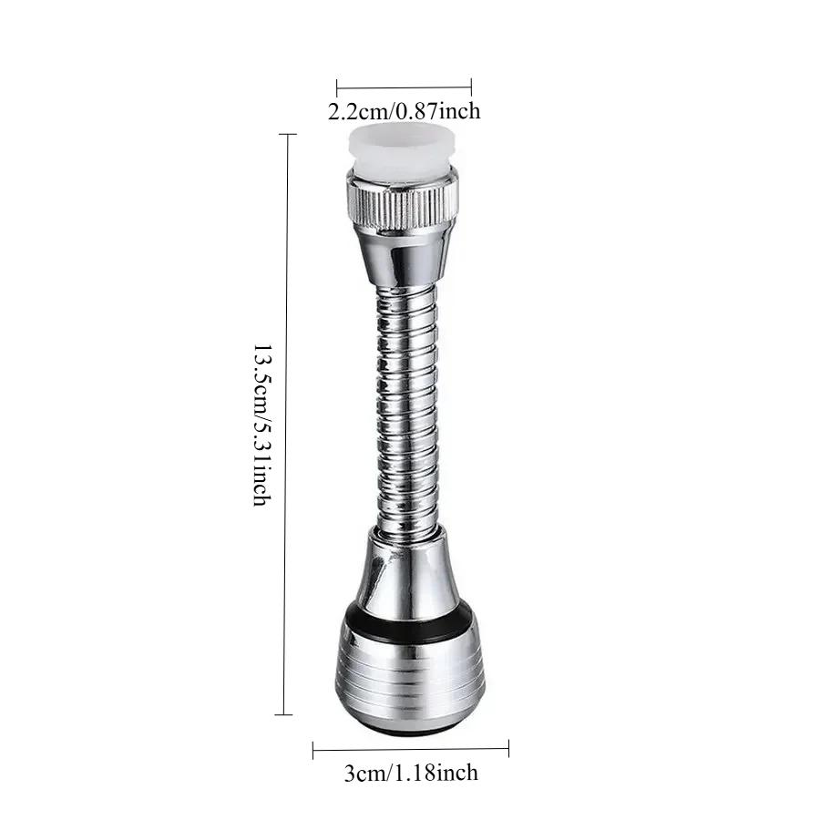 Kitchen Faucet Sprinkler Water-saving Device Lengthening Rotating Splash Proof Sprinkler Spray Extender Bubbler
