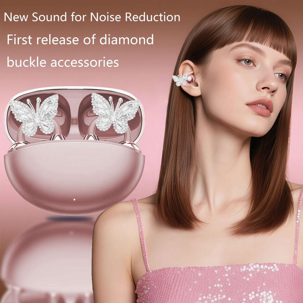 Luxury Zirconia-Studded Hollow Butterfly Earrings