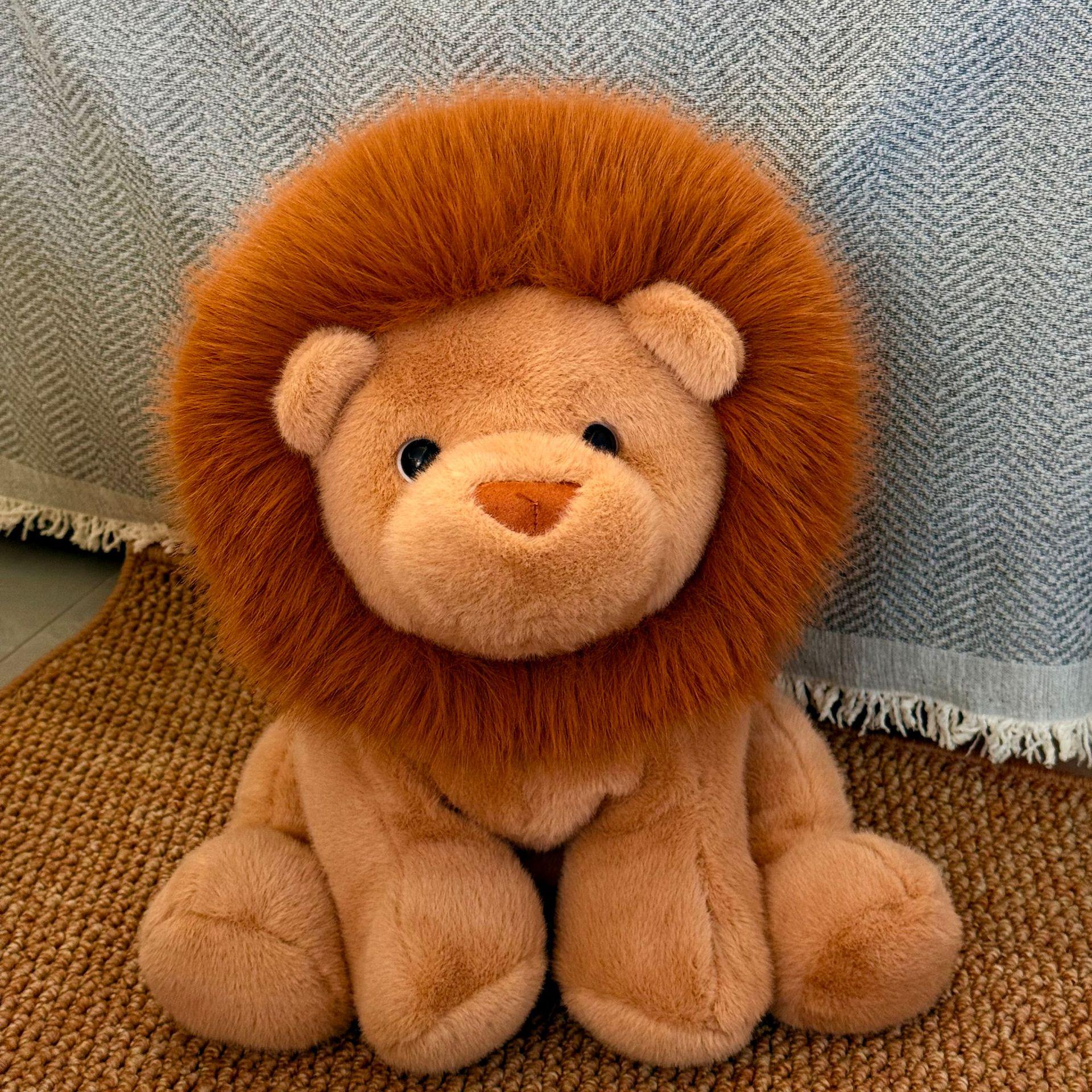 

Lion Plush Toy Simulation Doll - Perfect Gift for Boys Birthdays Medium - 32cm sitting height, 42cm lying length