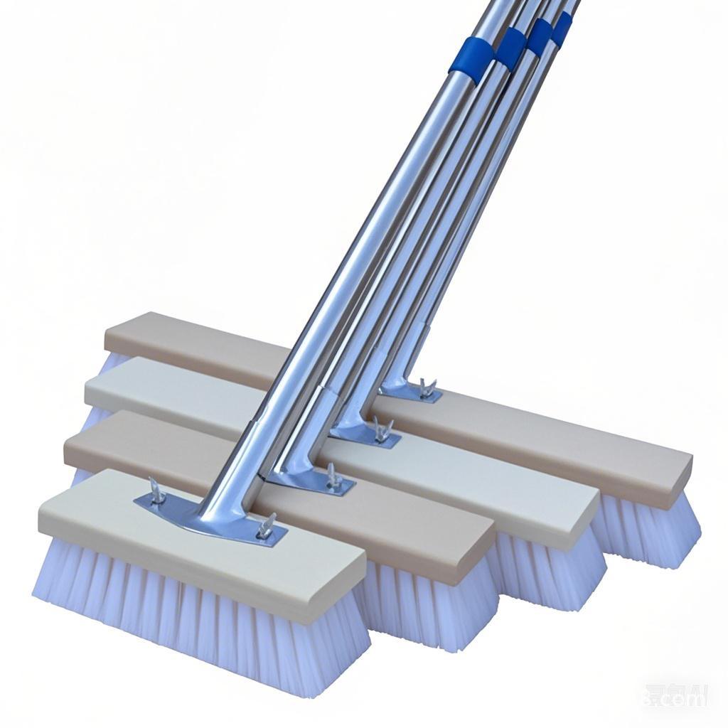 Long-Handled Stiff-Bristled PP Floor Scrubbing Brush for Kitchen, Bathroom, Outdoor, and Cement