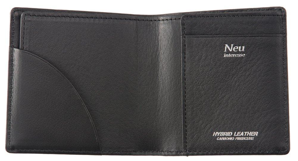 Neu interesse Fiber Cure Wallet Twilled Carbon Neu Japan Limited Product Compact Billfold Day Gift Present Black x Black 00096 [Neu interesse]