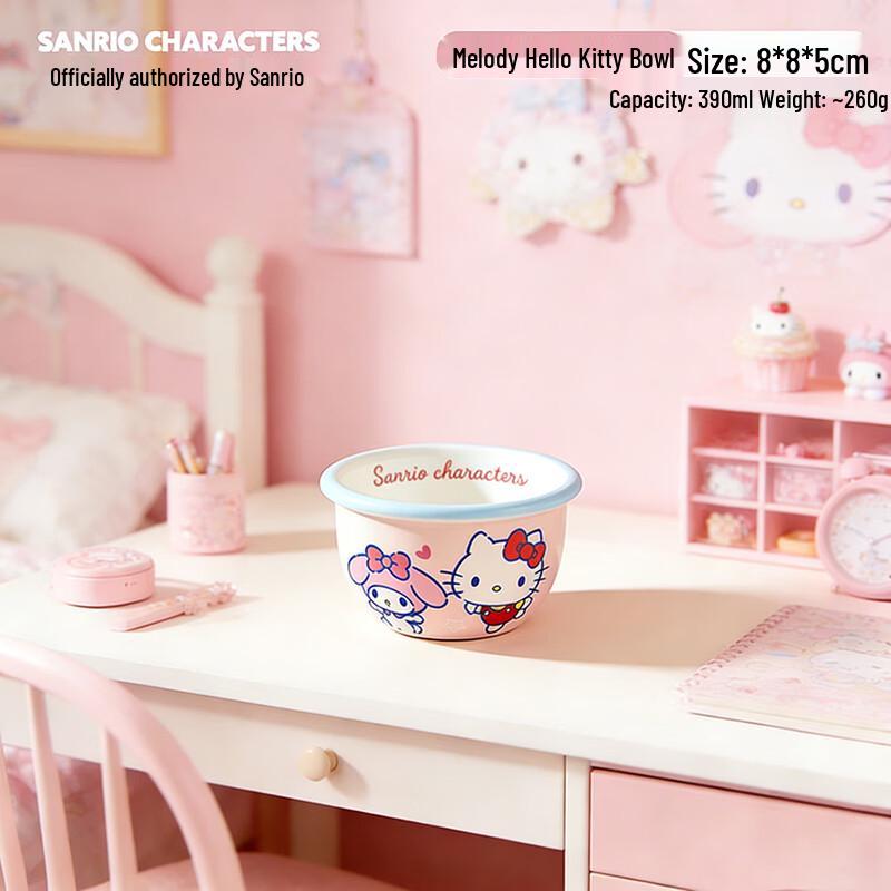 Sanrio My Melody Ceramic Instant Noodle Bowl with Lid Large