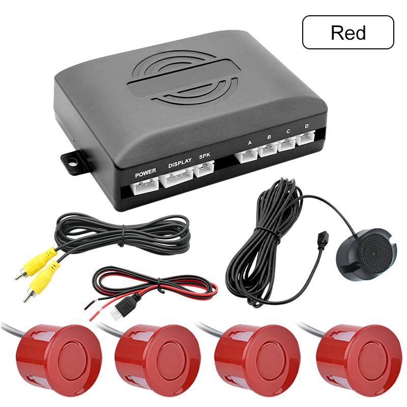 

GreenYi AHD Car Video Parking Sensor Reverse Backup Radar Assistance Detector for Monitor Camera System 22mm Security Reversing AHD-Red