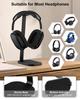Suporte de Fone de Ouvido VICHYIE para AirPods com Barra de Suporte de Liga de Alumínio e Base Estável Compatível com a Maioria dos Fones de Ouvido Preto Máximo, Base Antiderrapante, -
