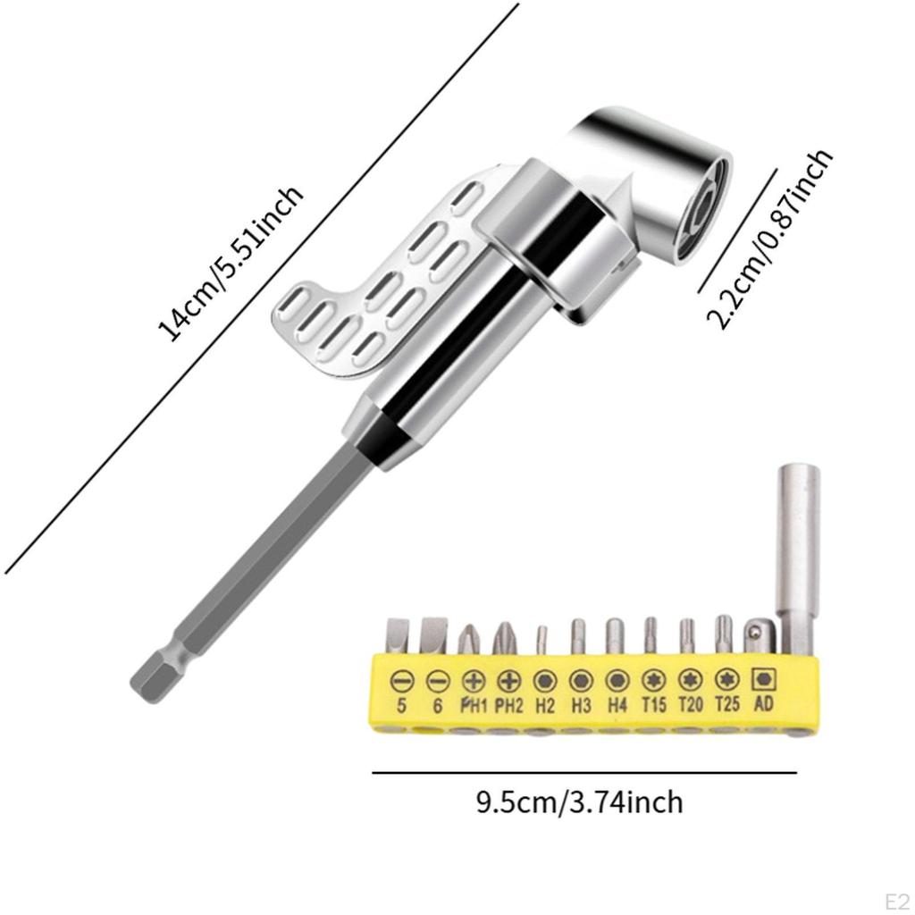 105 Degree Right Angle Socket Wrench Hand Tool for Tight Places Practical Extension Head Kit