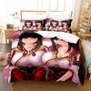 Fashion Game Monster Hunter Hinoa&Minoto Beding Set Single Twin Ful Quen King-Sized Dimensionsd Dimensions Bed Linen Set Adult People Kid Bedrom Duvet