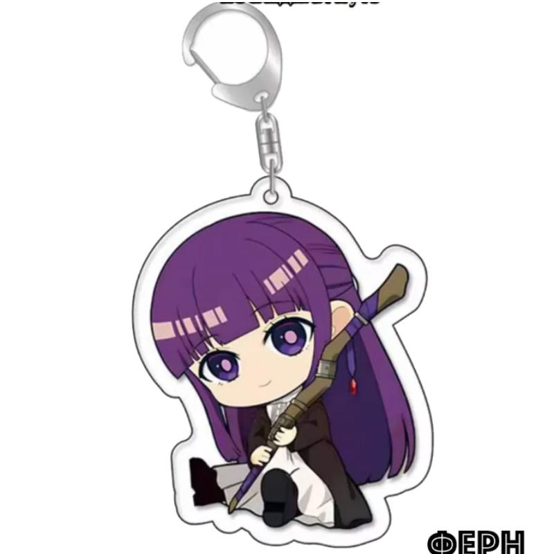 Anime-Zeichentrick Acryl Schlüsselanhänger für Frieren: Beyond Journey's End Frieren Fern Stark Himmel Q Version DIY Acryl Schlüsselanhänger