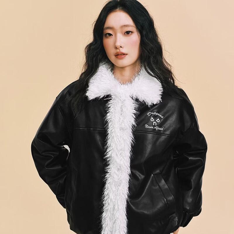 DRAGONS NEVER AFRAID Embroidered Flight Jacket L