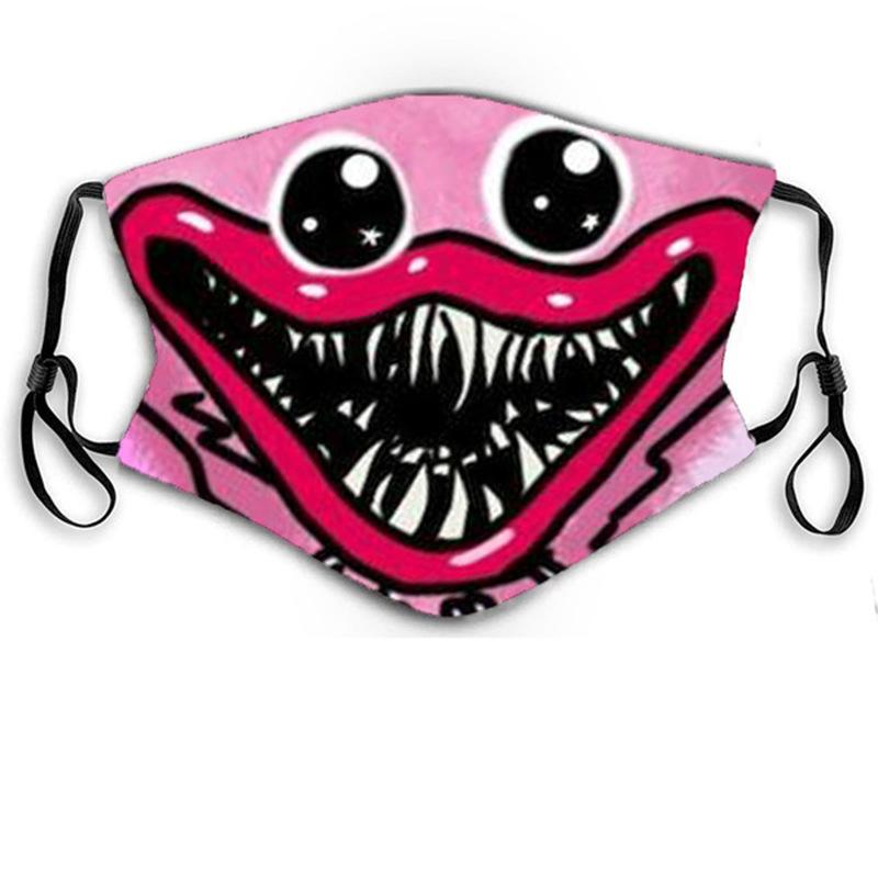 

Poppy Playtime Хагги Вагги Игра Ткань Хлопок Лицо Взрослые Маски Хэллоуин розовый