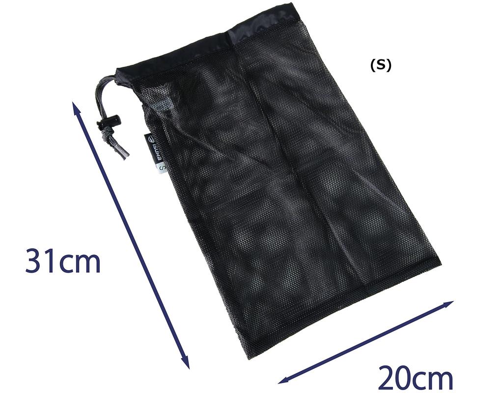 ISUKA Mesh 31 X 20 Cm Bag, Small, Black, 359001, Dimensions