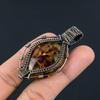 Baltic Amber Pendant, 999 Copper Wire Wrapped Gemstone Jewelry, Handmade Pendant For Mother Day