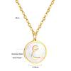 New 1pcs  Gold Color White Shell Letter Necklace A Round Stainless Steel Comfort Luxury Jewellery Necklace Women Birthday Gift