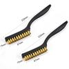 2pcs Wire Brushes Copper Brush Cleaning Accessories Stainless Steel Copper Wire Brushes for Metal Rust Scrub Removal Cleaning