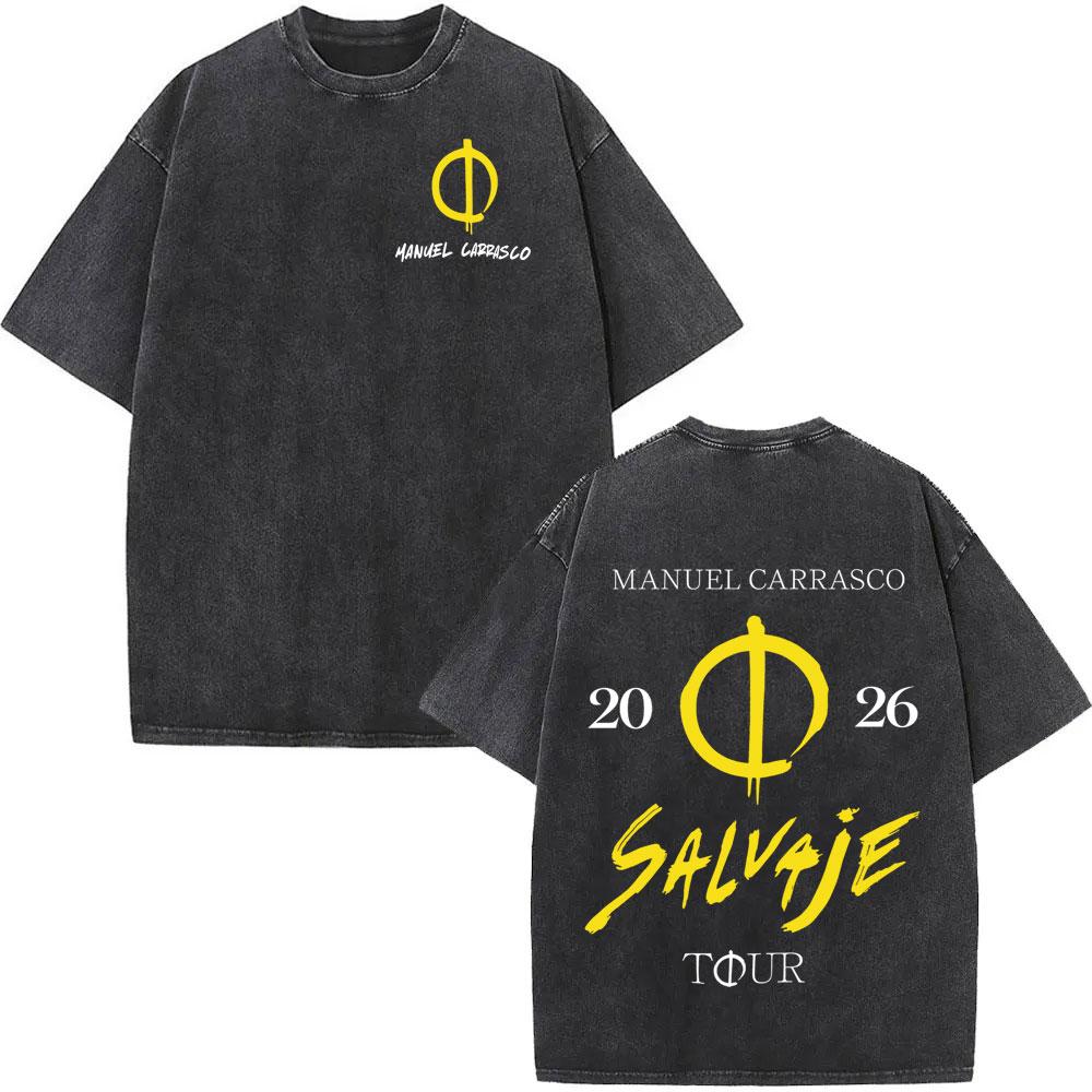 Rapper Manuel Carrasco El Grito Del Nino Tour Vintage Washed T Shirt Men Women Tshirts Cotton Daily Casual High Quality Tshirt S