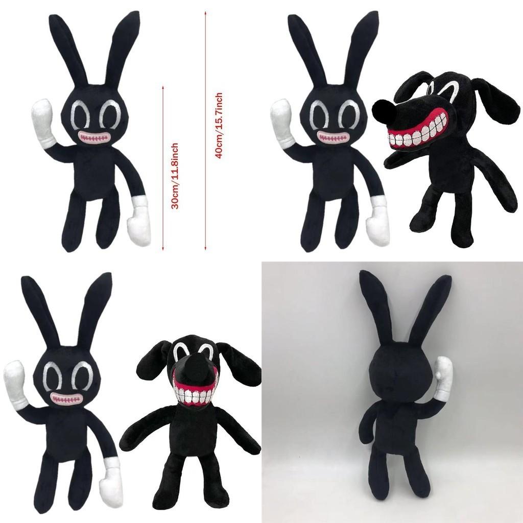 Adorable And Spooky Siren Head Horror Black Bunny Plush Stuffed Doll For Kids
