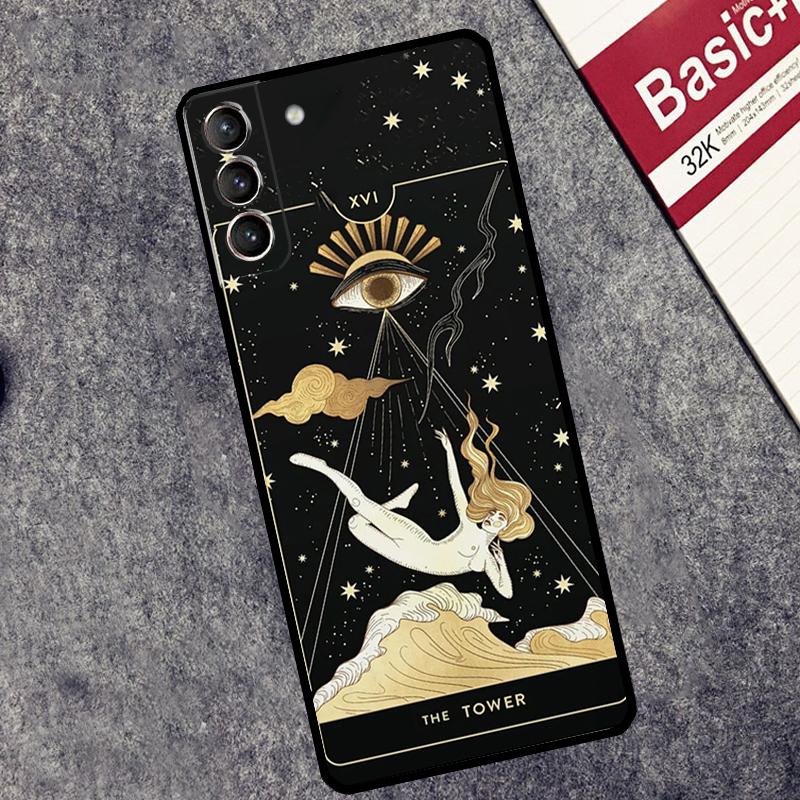 Astrology Tarot Cards Case For Samsung Galaxy S24 S23 S22 S21 Plus Ultra Note 20 S9 S10 Note 10 S20 S21 FE Cover