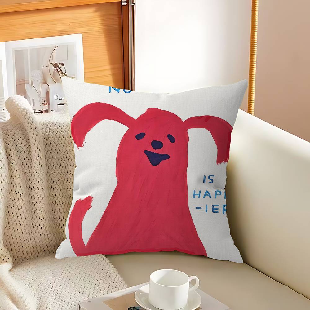 

D-David S-Shrigley Art Personalized Picture Text Home Decorative Pillows Household Gifts 45x45cm 12x12Inch