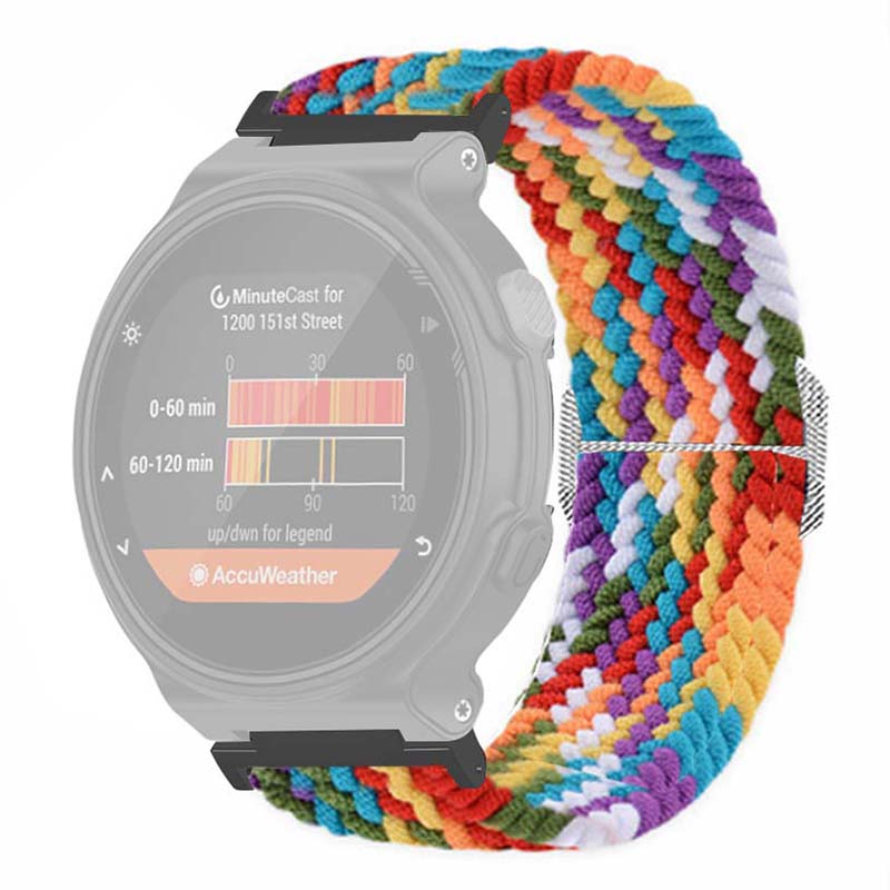 For Garmin Forerunner 220/230/235/735XT/620/630 Watch Strap Stretchy Braided Nylon Band