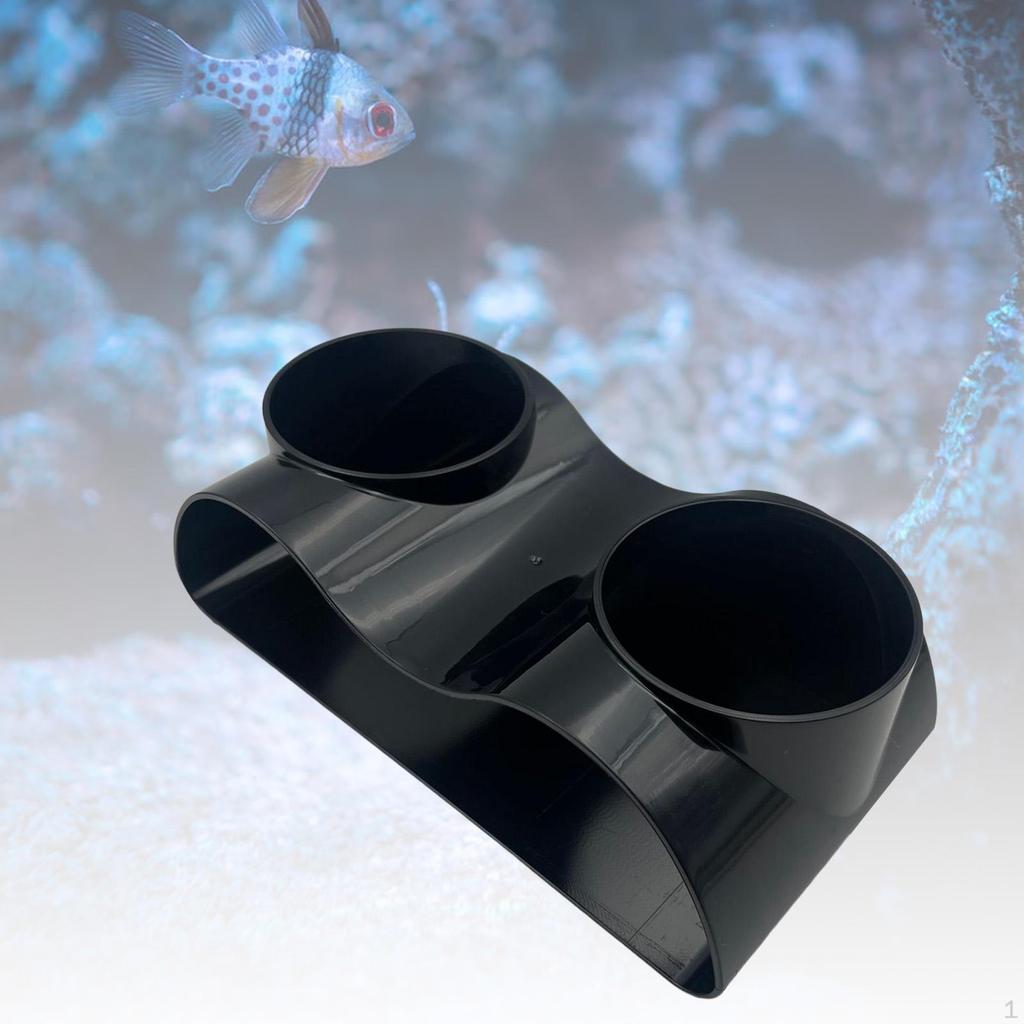 Aquarium Underwater Tunnel Fish Tube Decorative Shrimps Hideout Landscaping Double Holes Tank