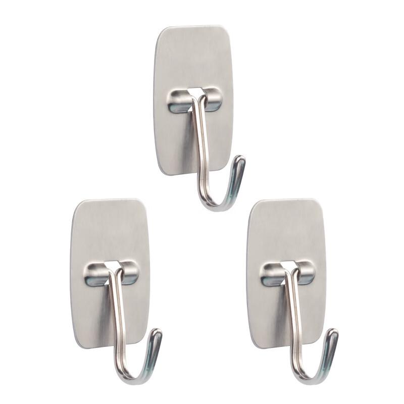 Yekee Stainless Steel Adhesive Hooks (3-Pack)
