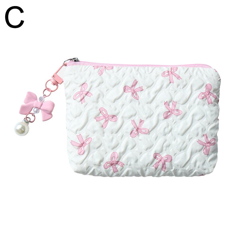 

Handheld Bow Canvas Large Capacity Lipstick Storage Bags Commuter Shopping Travel Toiletry Bags Women s Convenient Portable Bag бежевый